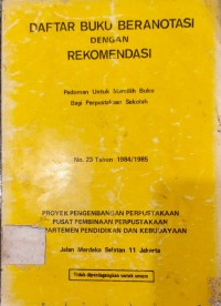 DAFTAR BUKU BERANOTASI DENGAN REKOMENDASI NO 23